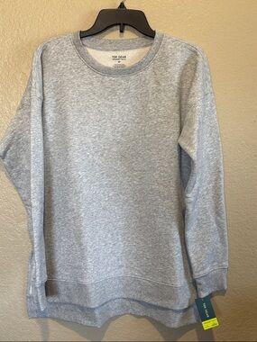 NWT Tek Gear Women’s Heather Light Grey Pullover Tunic Sweatshirt Medium
